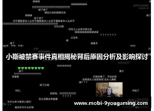 小斯被禁赛事件真相揭秘背后原因分析及影响探讨