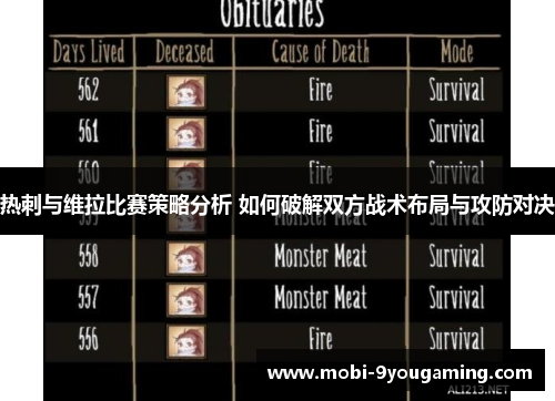 热刺与维拉比赛策略分析 如何破解双方战术布局与攻防对决